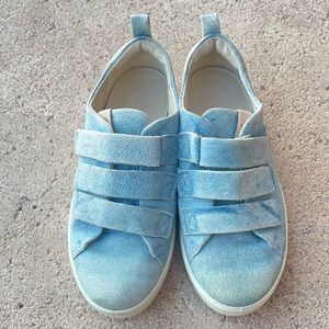 Ecco Blue Three Strap Leather Casual Sneaker 7